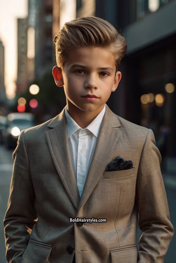 20. Pompadour for a Stylish Kid