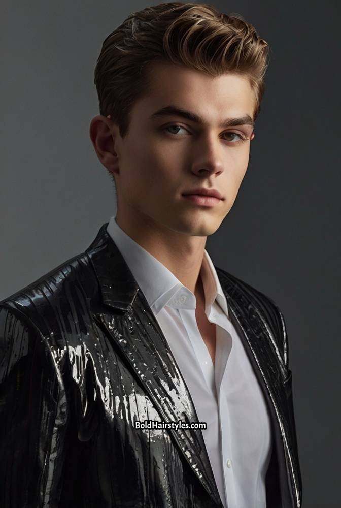 21. Textured Crop with Wet Look Finish