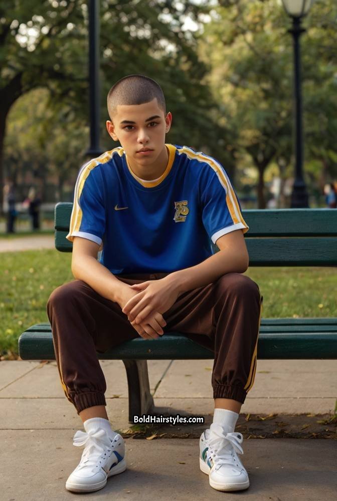 22. Low-Maintenance Buzz Cut