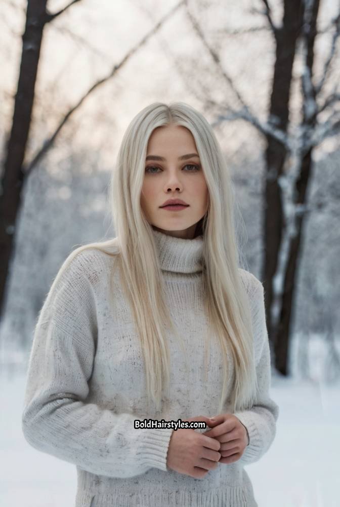 23. Icy Blonde with a Frosted Effect