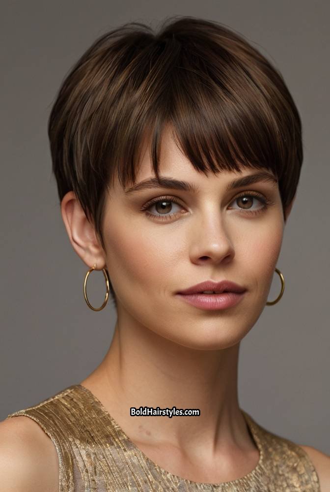 3. Sleek Pixie with Side-Swept Bangs