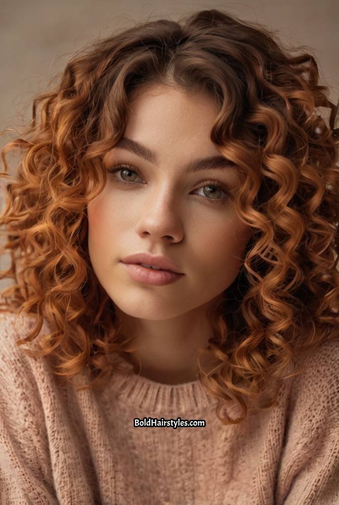 3. Voluminous Curly Copper Locks