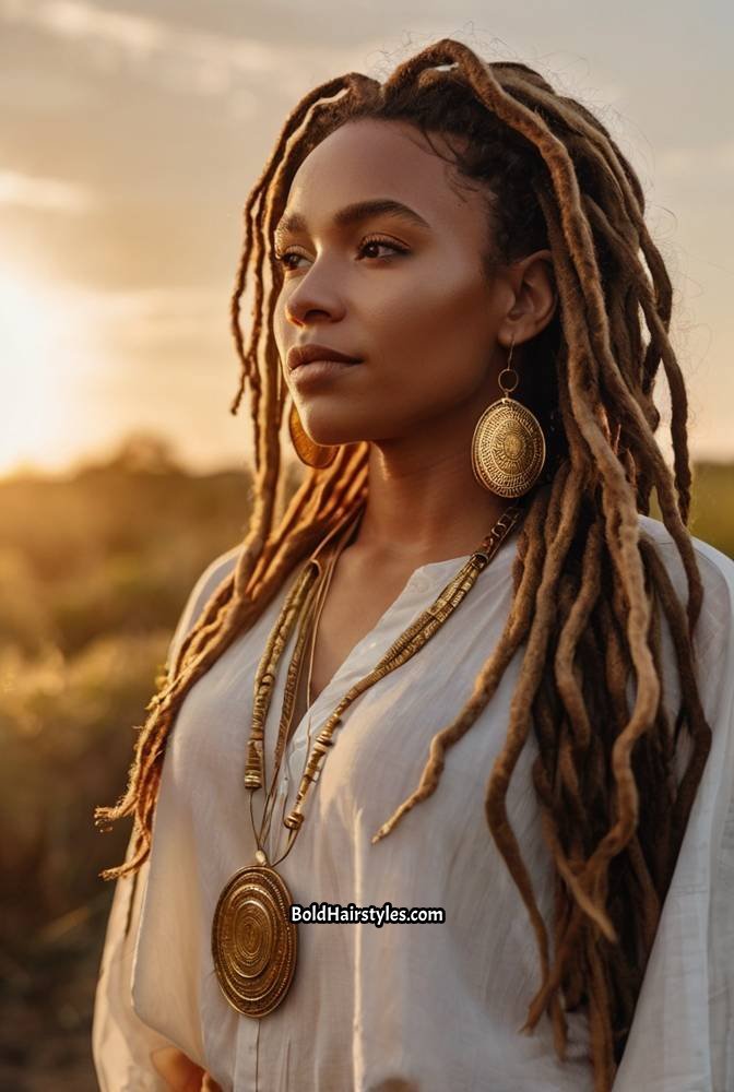 4. Bohemian Locs with Beaded Accents