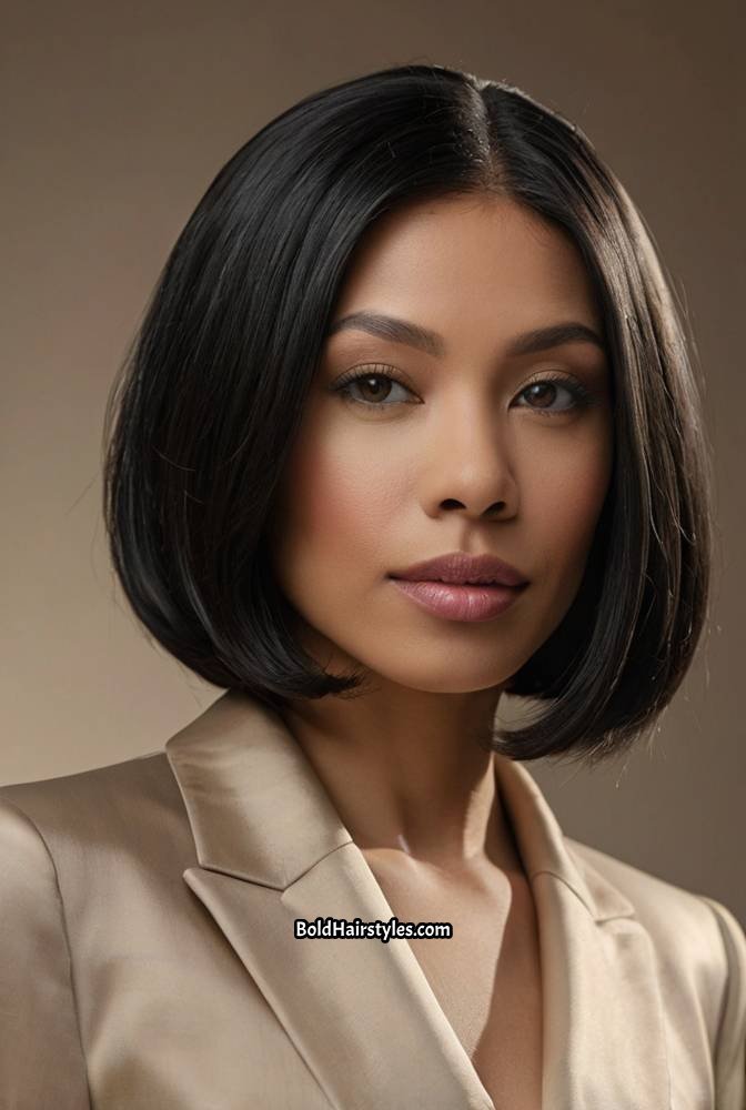 5. Angled Bob with a Sharp Edge