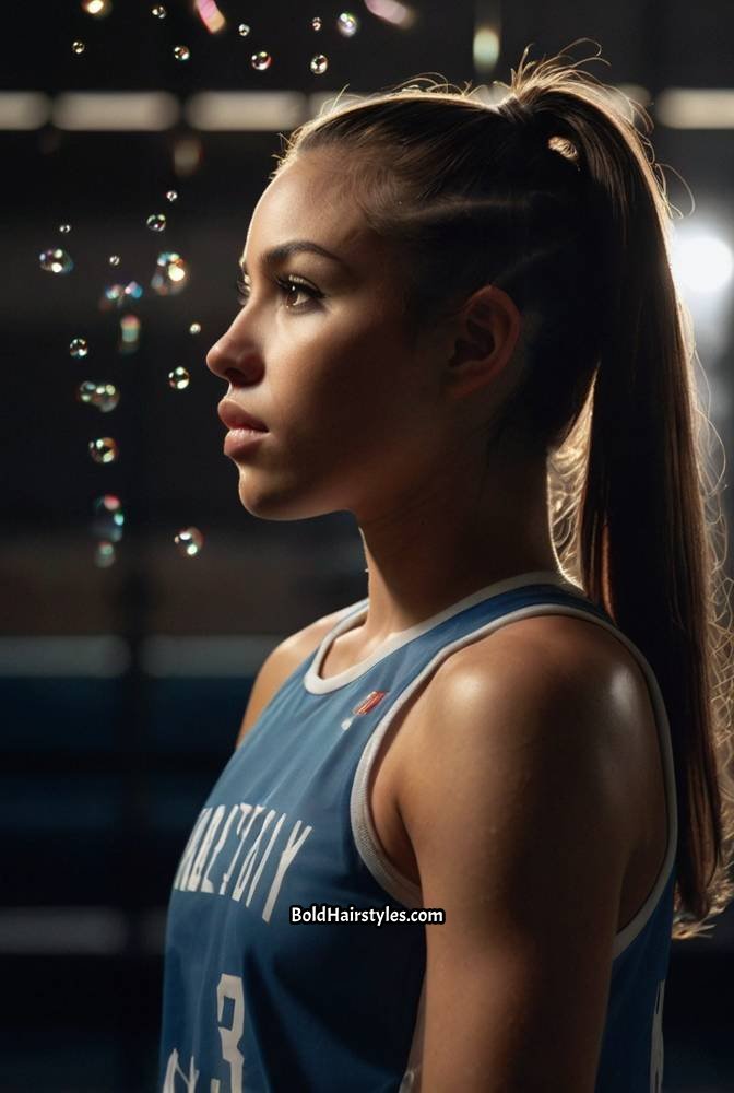 5. Bubble Ponytail for a Sporty Look
