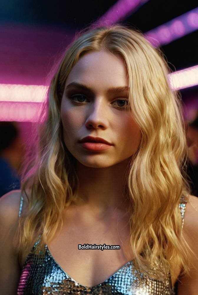 5. Crimped Hair with a Center Part