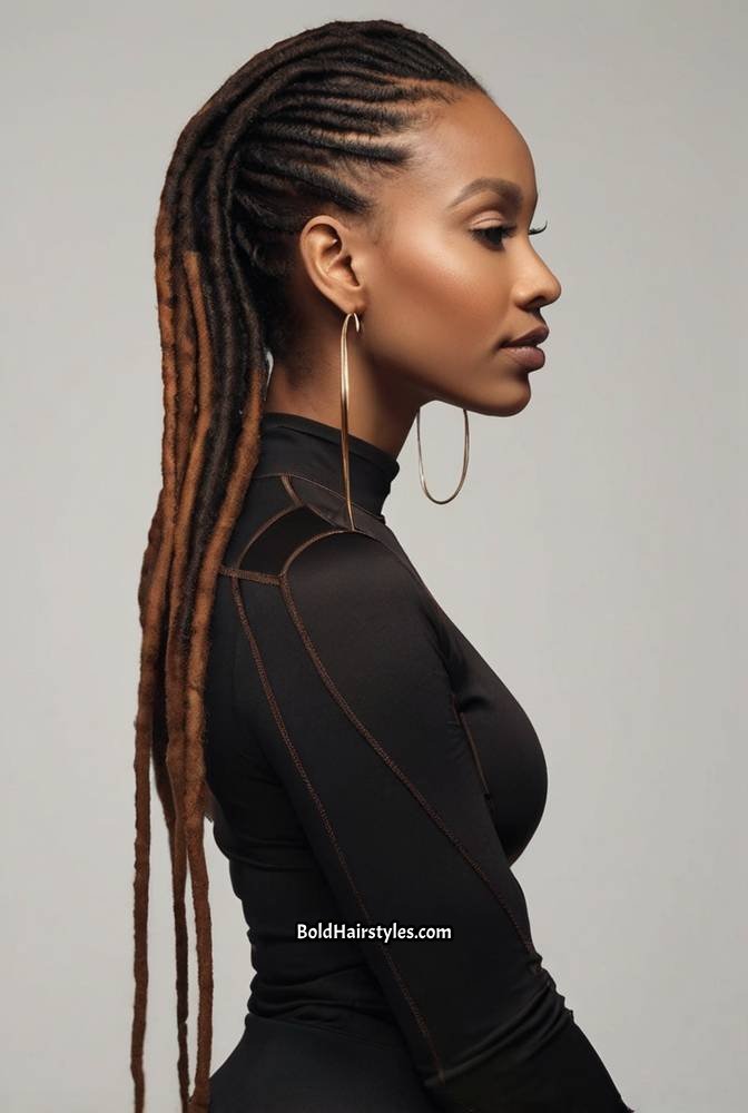5. High Ponytail with Extra-Long Locs