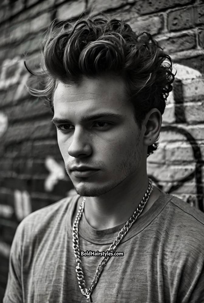 5. Messy Quiff with Low Fade