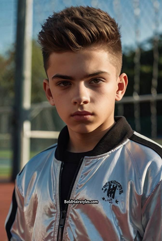 5. Spiky Hair with High Fade
