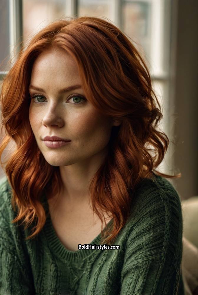 6. Deep Auburn Copper with Subtle Waves