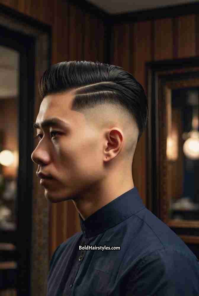 6. Sharp Undercut with Taper Fade