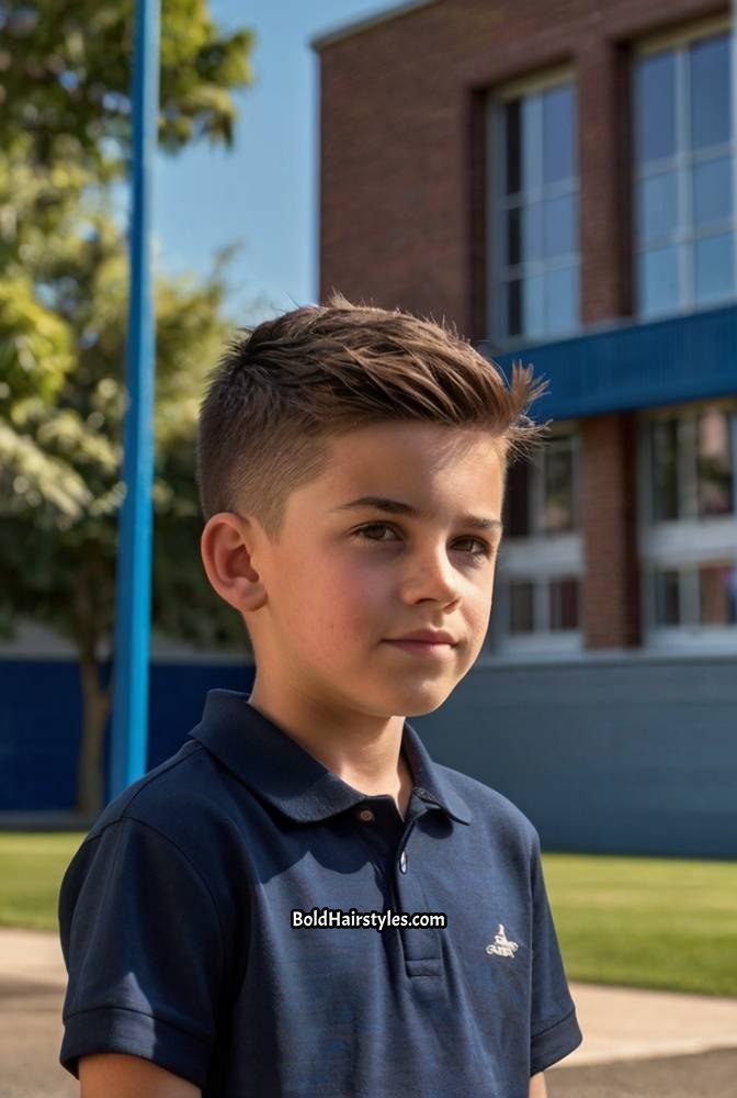 6. Short Spiky Hair with Mid Fade