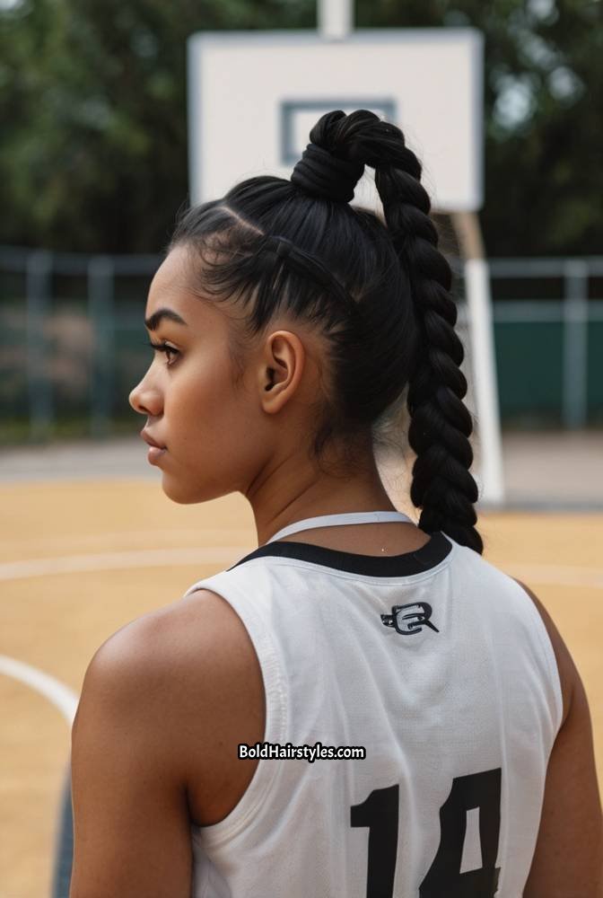 7. Bubble Ponytail for a Sporty Edge