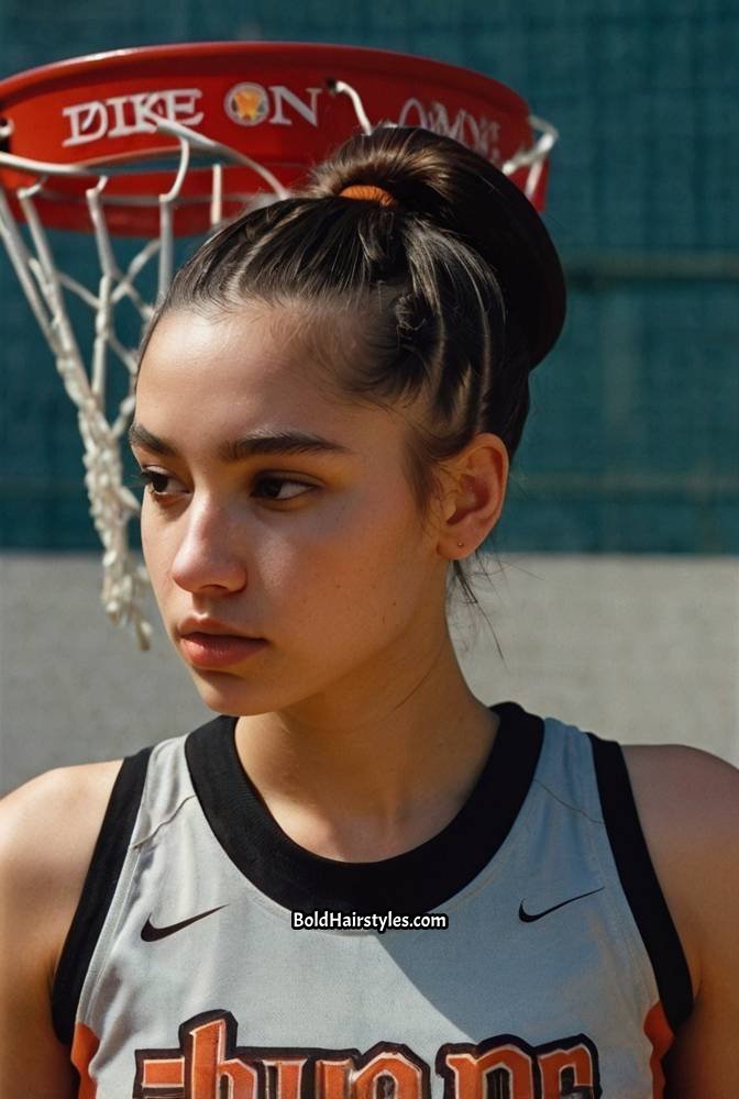 7. Low Ponytail with Side Braids
