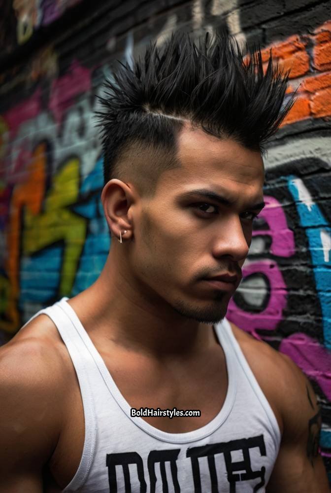 7. Short Spiky Cut with High Fade