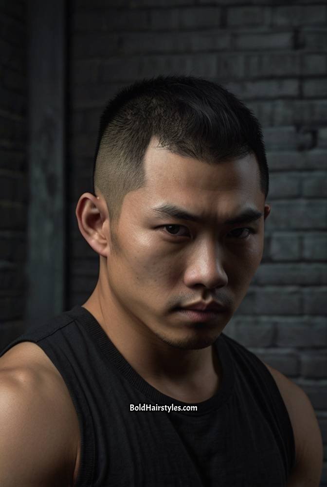 8. Buzz Cut with Sharp Line-Up