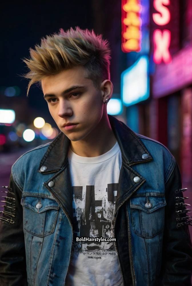 8. Short Spiky Hair with Mid Fade