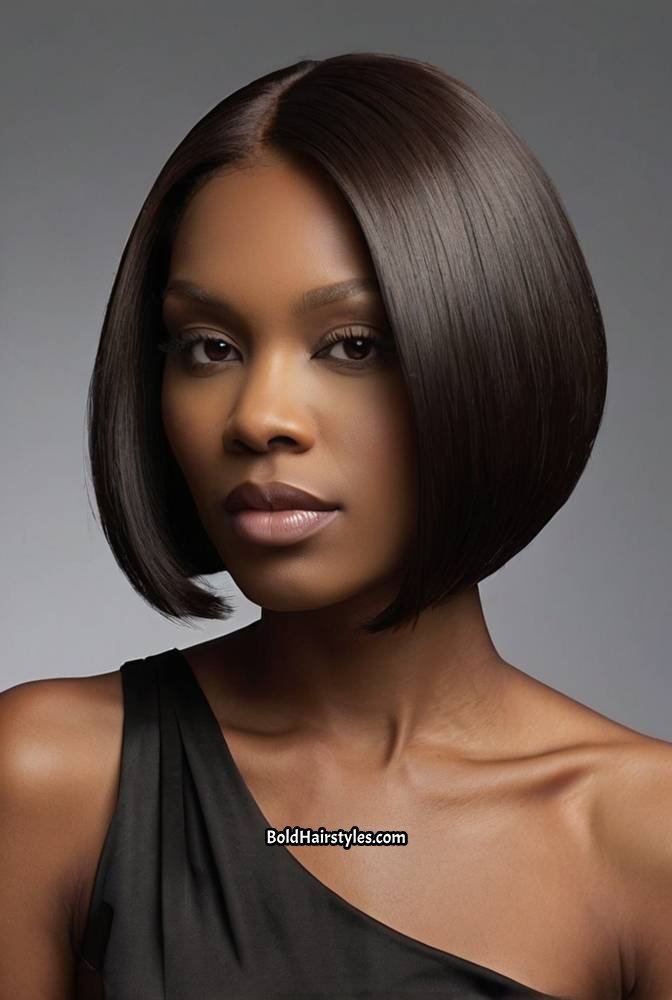 8. Sleek Asymmetrical Bob