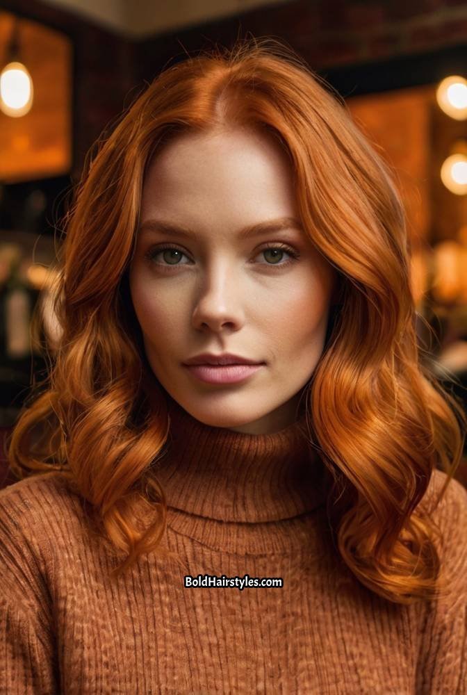 9. Deep Copper Peach Waves