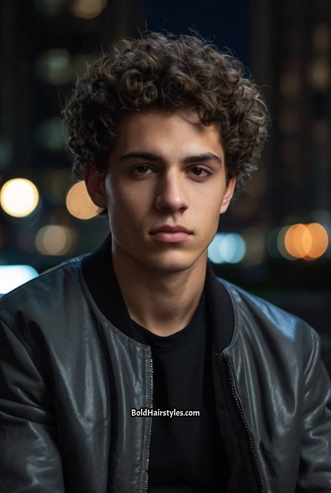 9. Short Defined Curls with Burst Fade