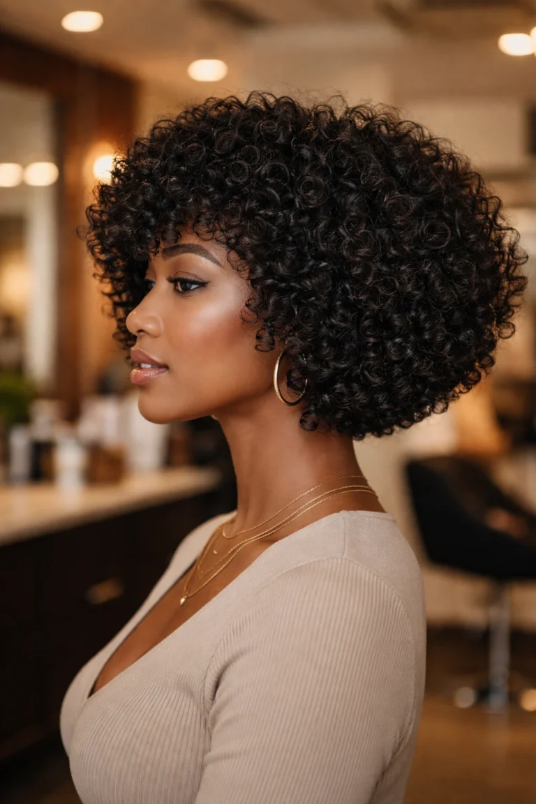 22 Afro Bob Haircuts for Round Faces