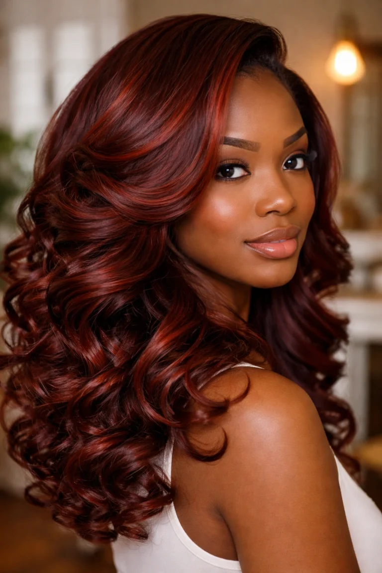 22 Red Silk Press Styles With Curls