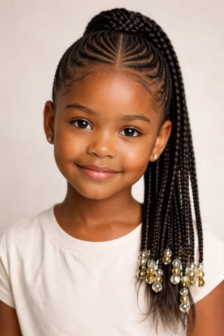 23 Feed In Braid Ponytails for Kids