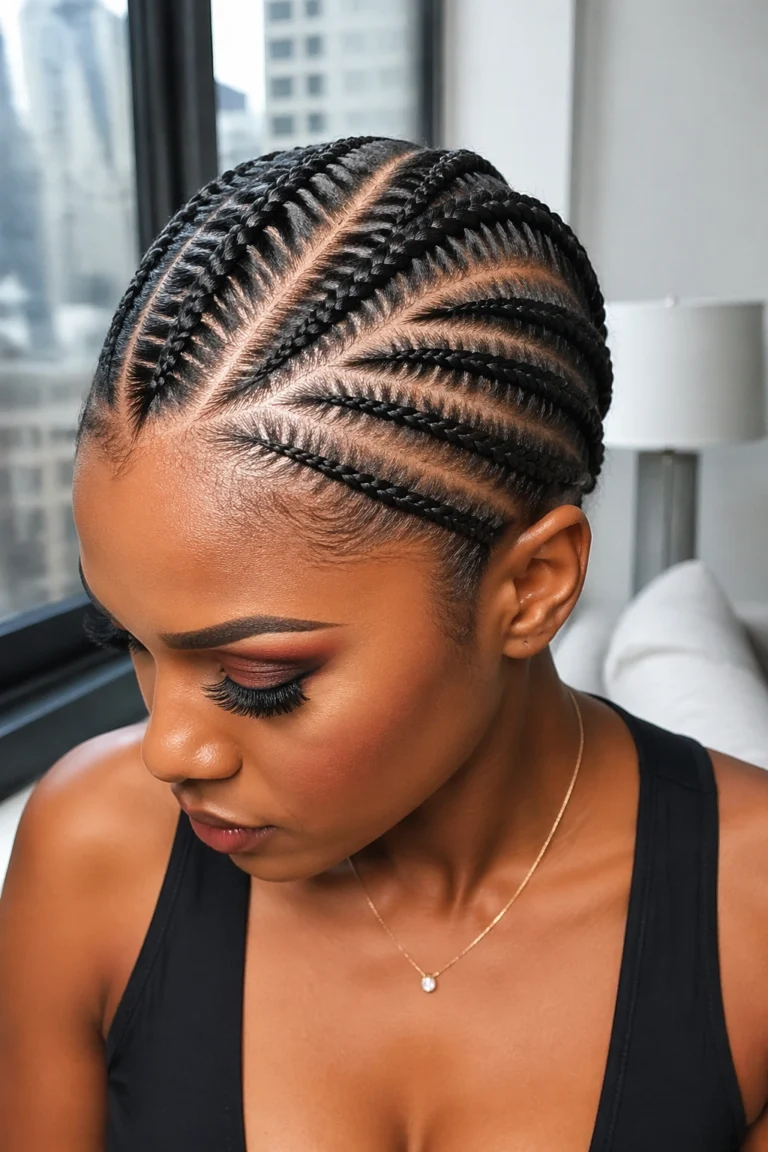 22 Fishbone Cornrows for Black Women