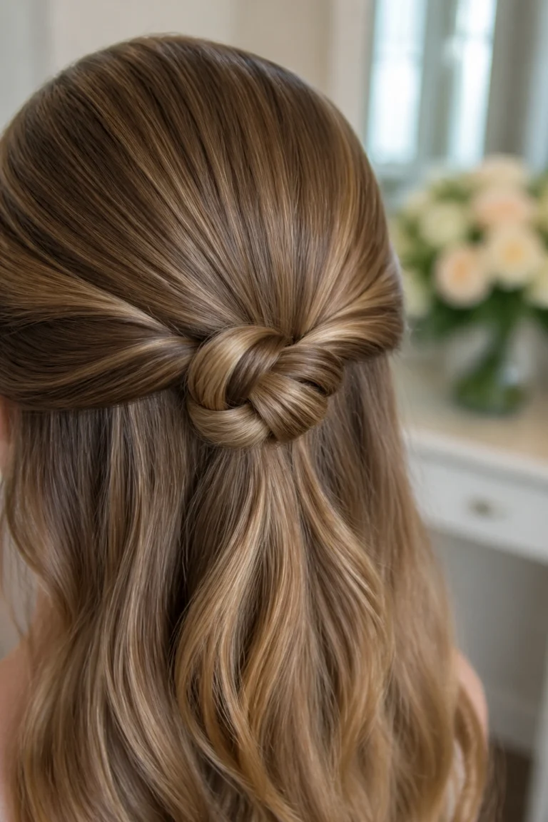 27 Half Up Half Down Hairstyles for Wedding Medium Hair