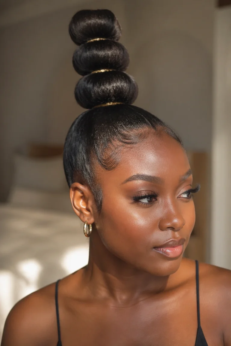 27 High Ponytail Buns for Black Women