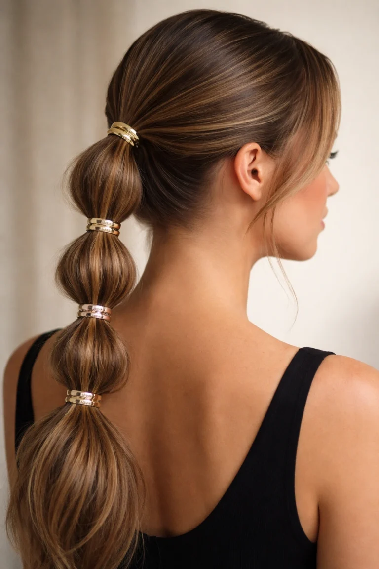 25 Low Bubble Braid Ponytails for a Fun Look