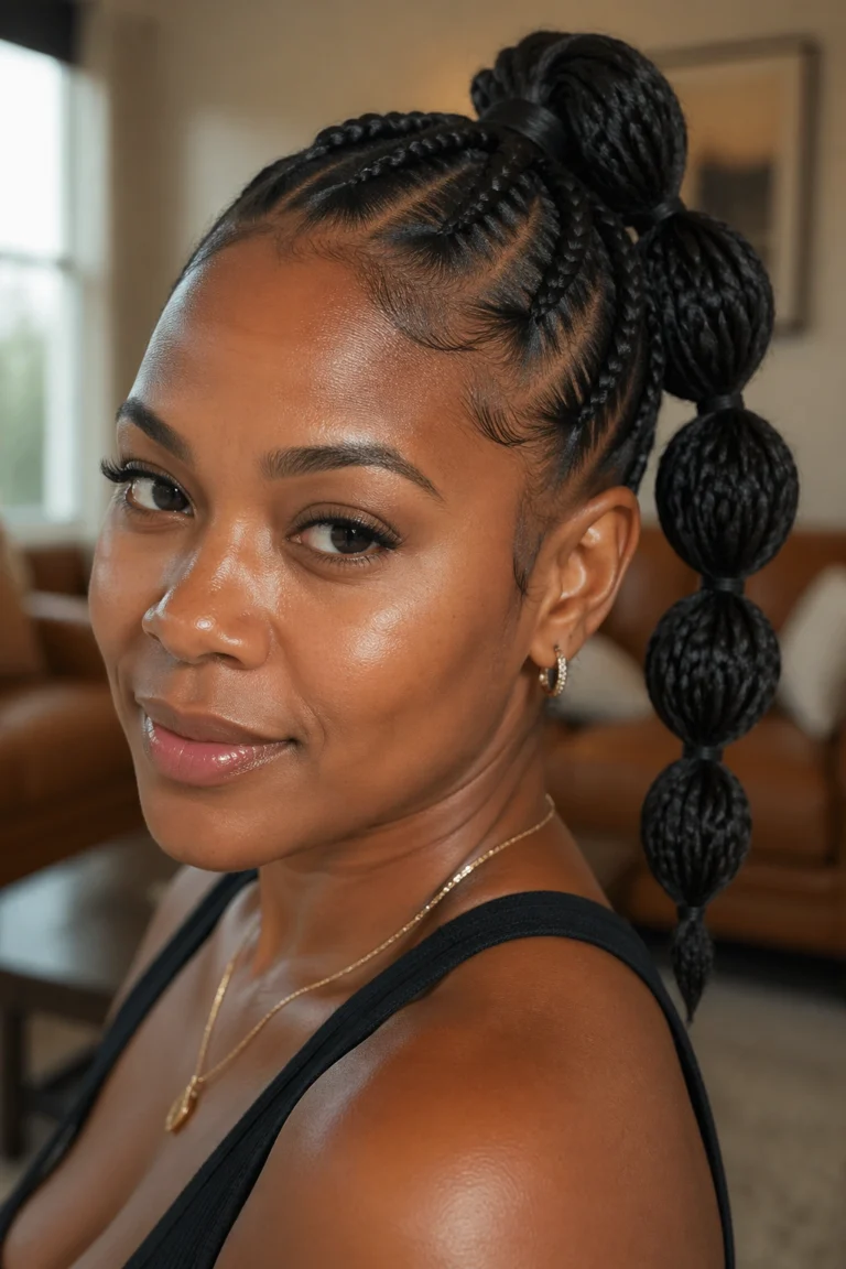 25 Braided Ponytails for Black Women With Short Hair