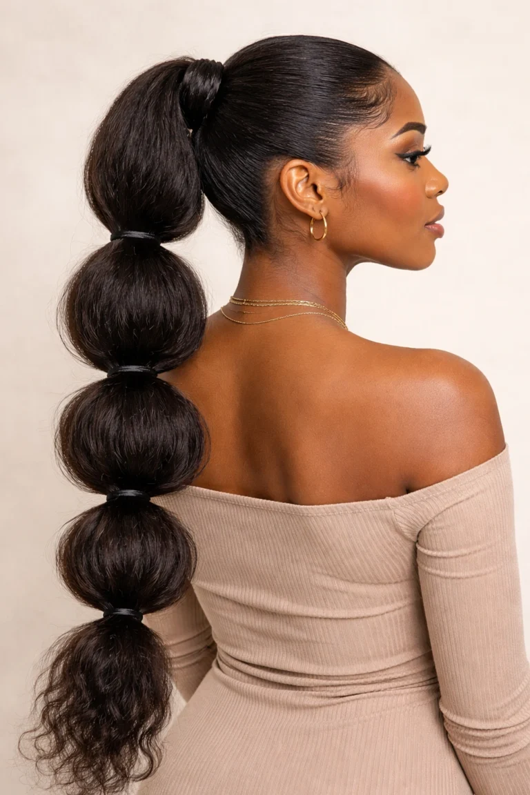 30 Bubble Ponytails for Natural Hair