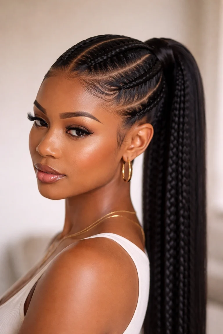 23 Feed In Braid Ponytails for Black Women