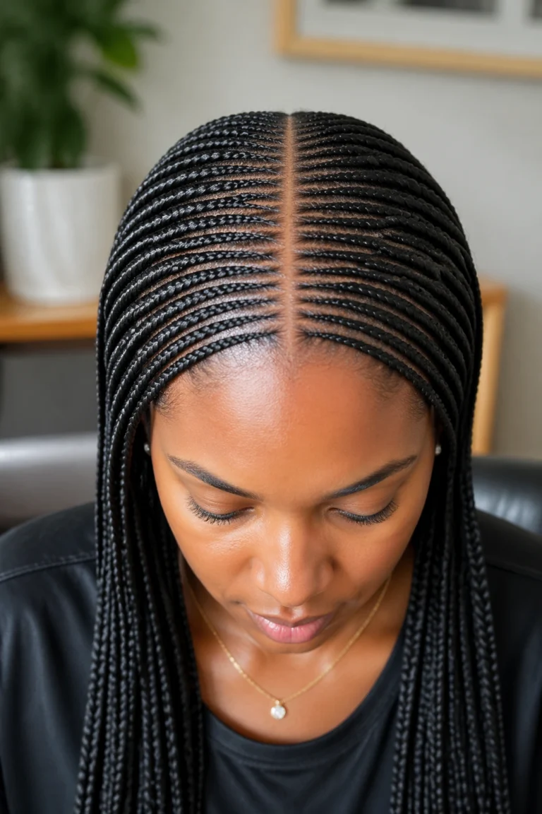 22 Small Feed In Cornrows