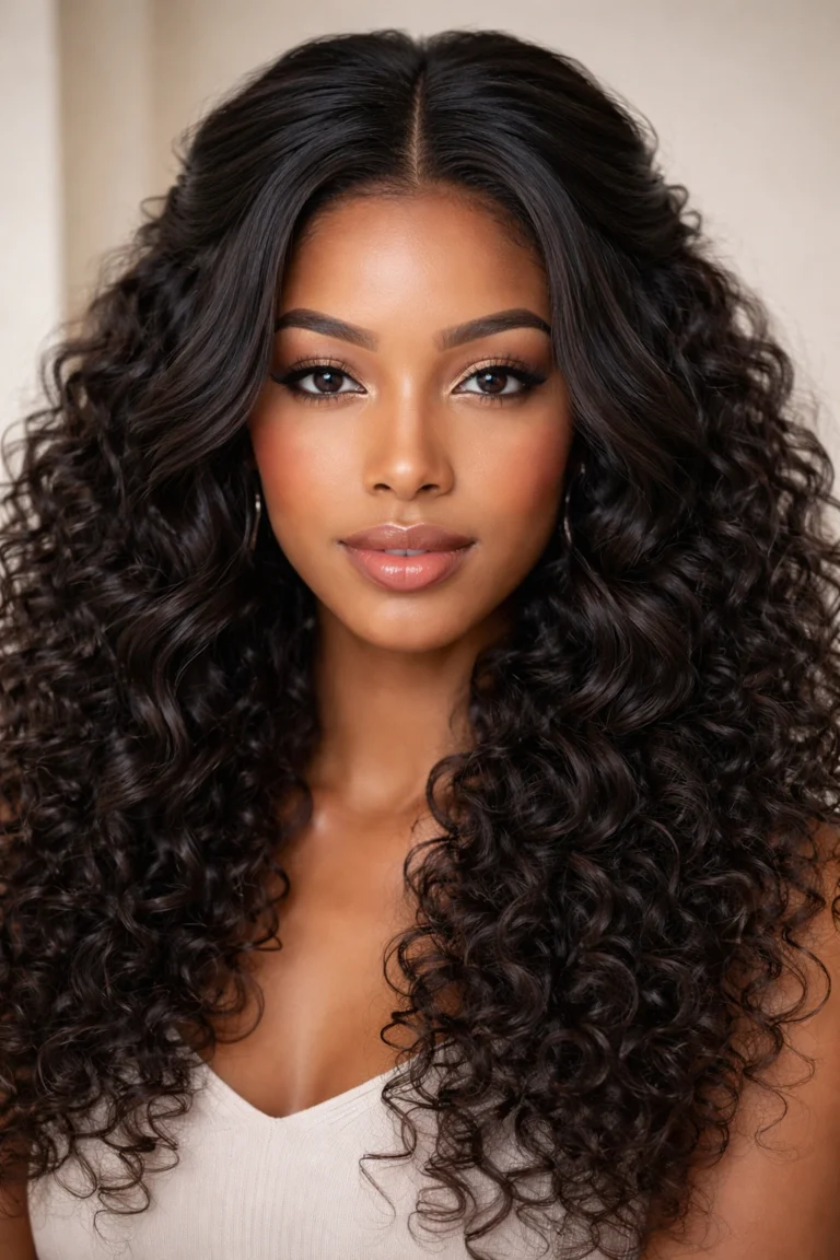 22 Easy Half Up Half Down Quick Weave for Curly Hair