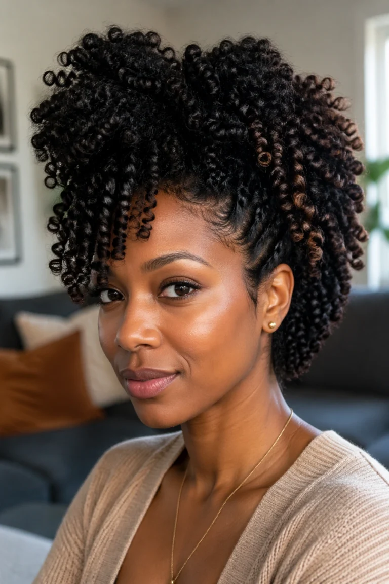 22 Curly Side Updos for Natural Hair