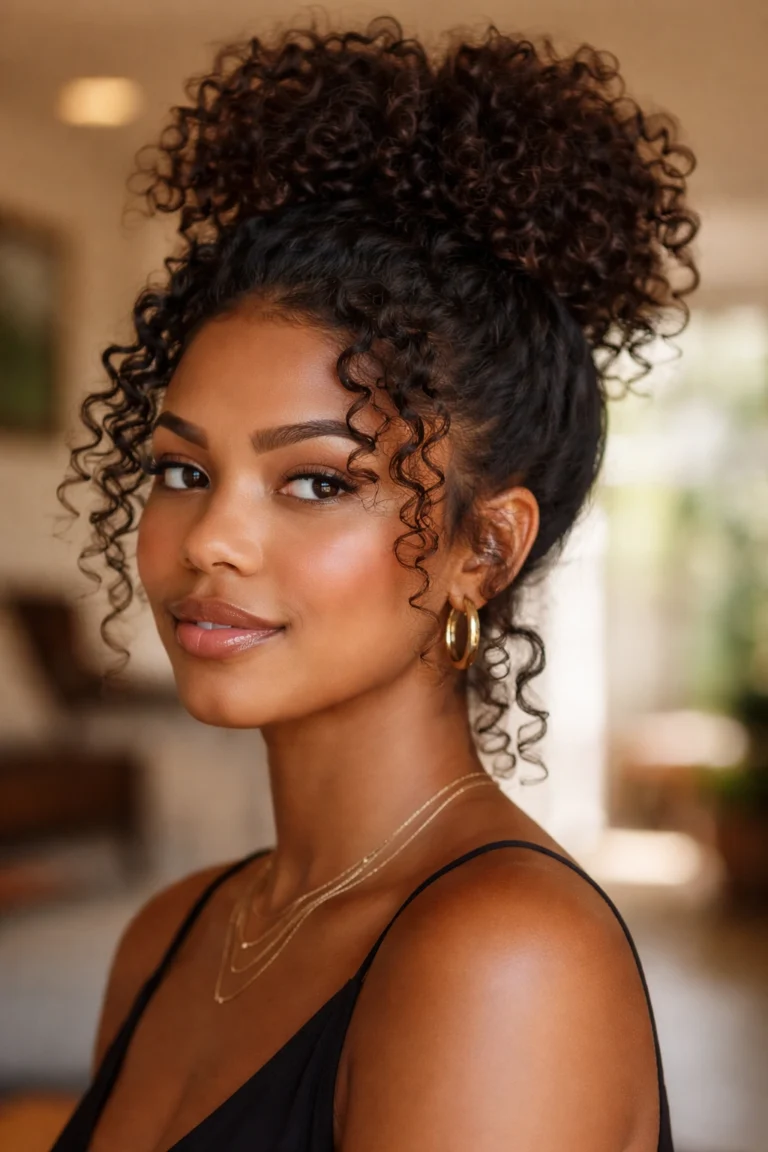 20 Buns With Curls Hanging Down