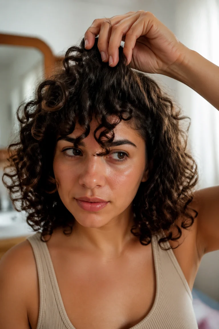 22 Medium Haircuts for Curly Hair With Bangs