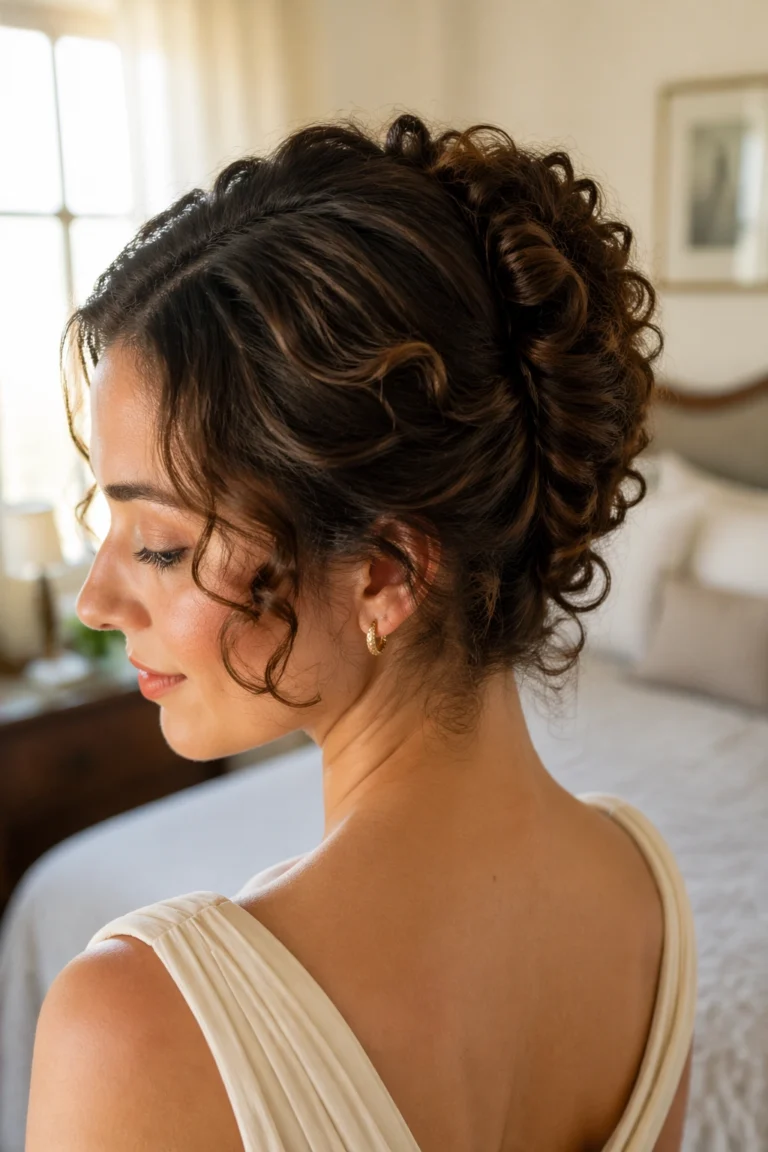 17 Curly Updos for Medium Length Hair