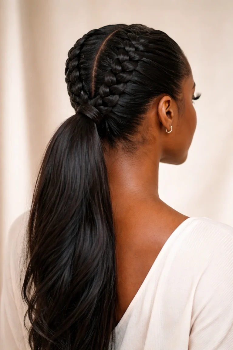 23 French Braid Ponytails for Black Women