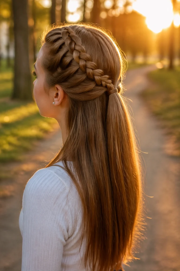 24 Easy Half Up Half Down for Long Straight Hair