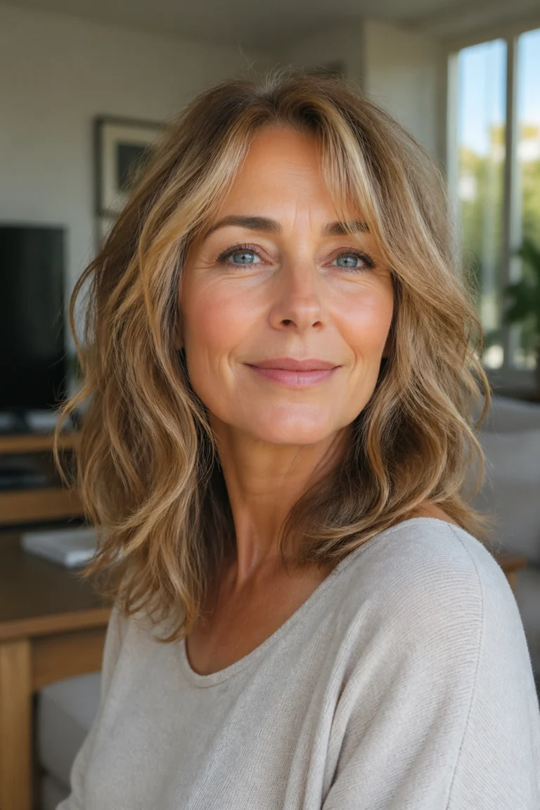 45 Wavy Haircuts for Women Over 40