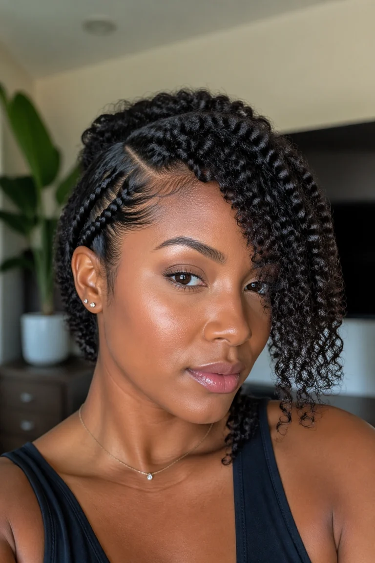 21 Side Bangs for Curly Natural Hair