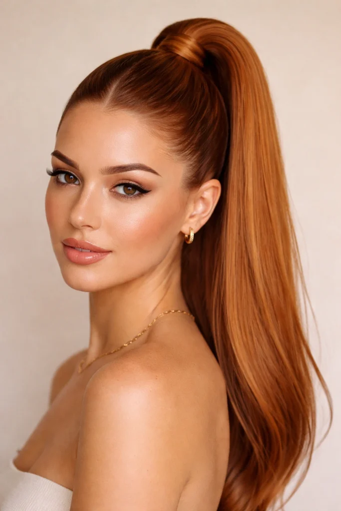 23 Ginger Sleek Ponytails That Look Put Together