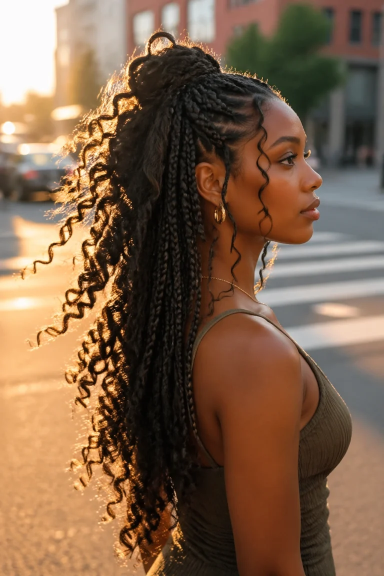 25 Braided Half Up Half Down for Natural Hair Black Women