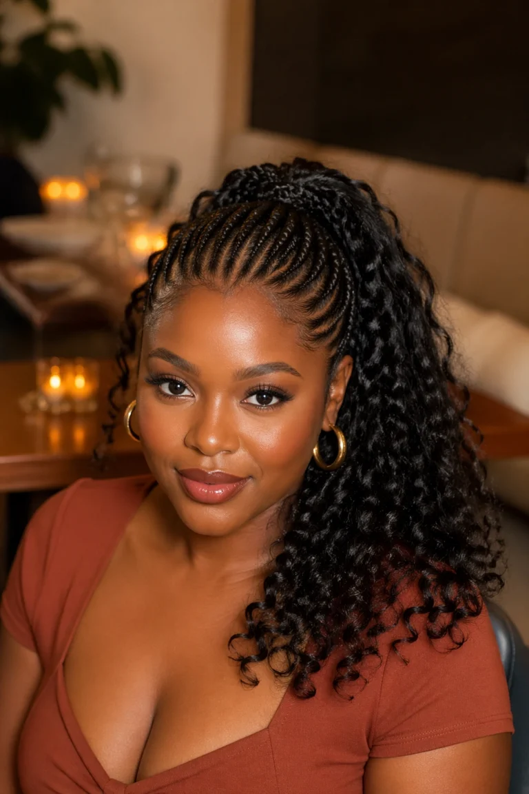 25 Mid Braided Ponytails for Black Women