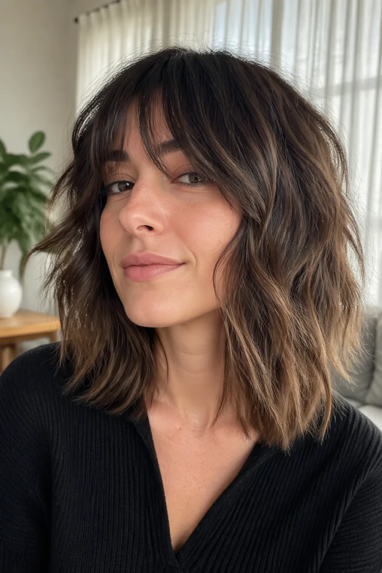 30 Shoulder Length Wavy Shag Cuts