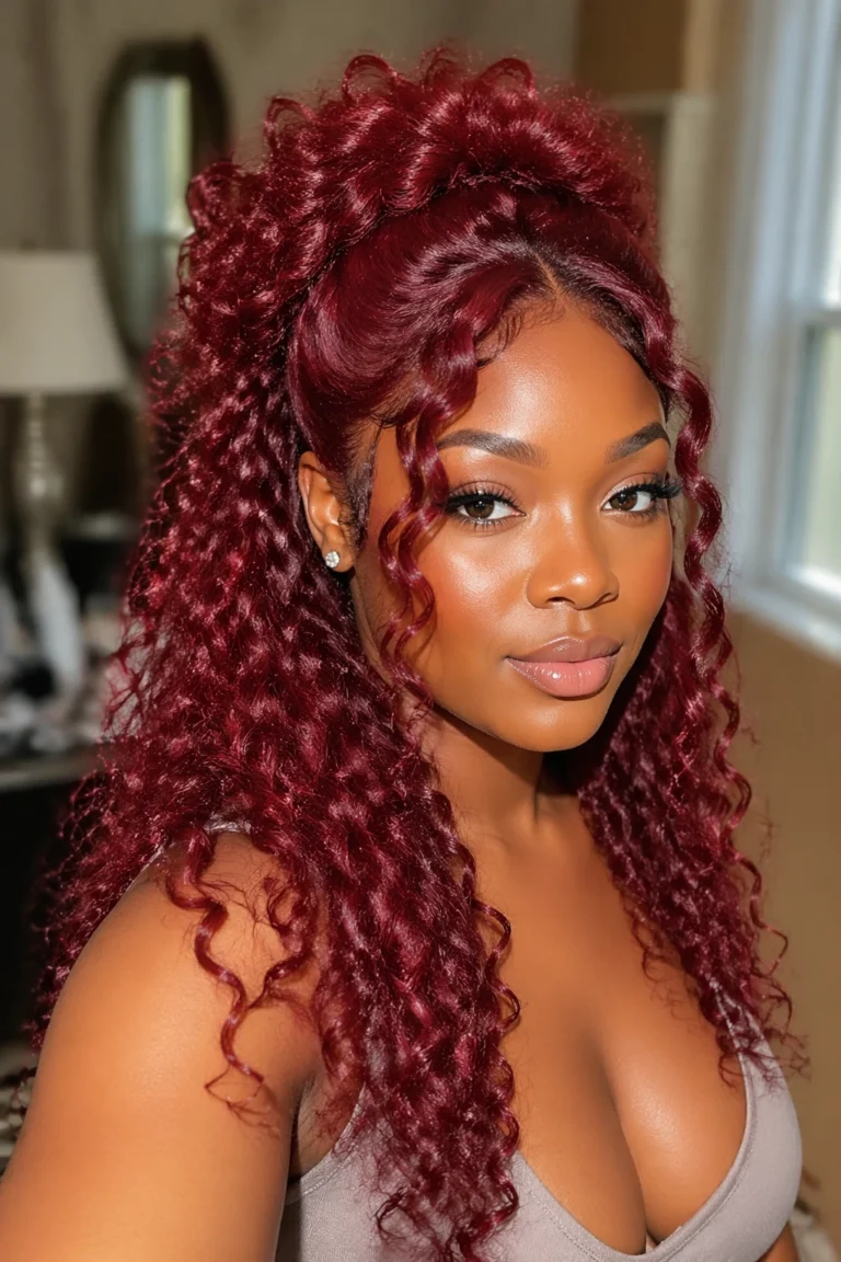 15 Red Lace Front Wig Styles for Curly Hair