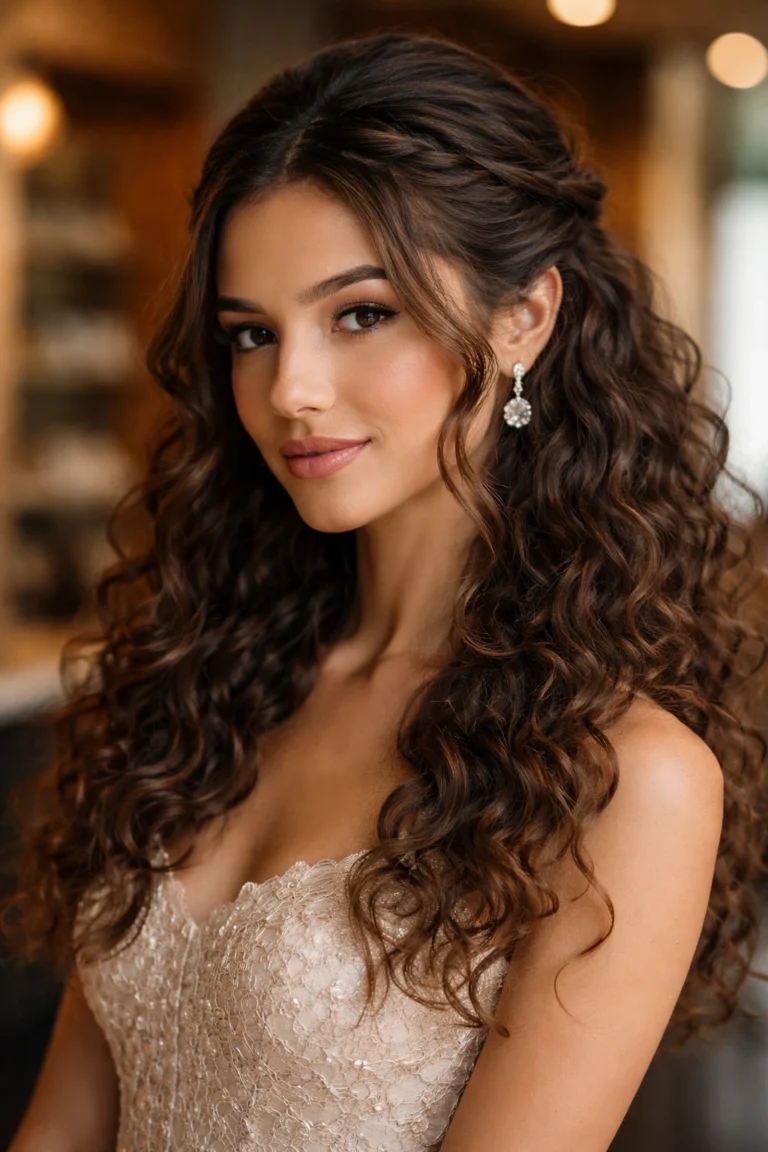 18 Quinceanera Hairstyles for Curly Hair